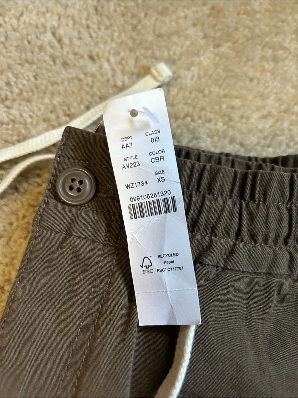 J Crew slim dock pants (x-small) NWT